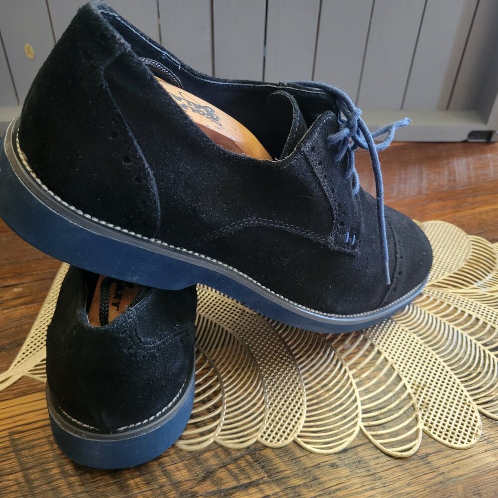 Joseph Abboud Oxfords Men's Gray Suede Cap Toe Lace Up Derby Dress Shoes - Picture 4 of 5